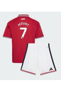 Manchester United Mason Mount #7 Jalkapallovaatteet Lasten Kotipeliasu 2026-27 Lyhythihainen (+ Lyhyet housut)